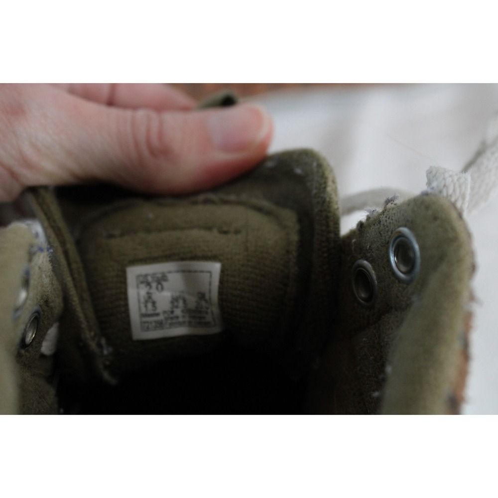 Vans Sk8-Hi MTE Olive Green Leather High Top Sneakers Plaid Collar Mens Kids 2 - Picture 9 of 14